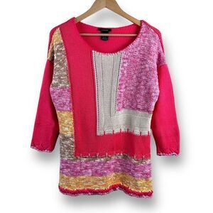 Alison Sheri color block ‎ knitted sweater size L